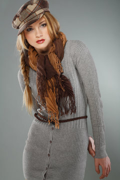 Fototapeta A photo of beautiful girl is in style