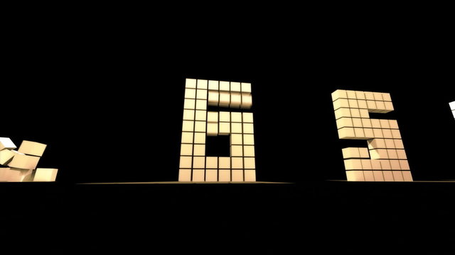 Countdown Leader. 3d animation