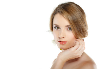 Fototapeta premium emotions, cosmetics, isolated on a white background