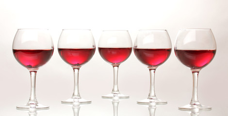 Wineglasses isolated on white