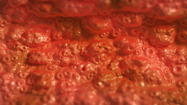 Abstract mucous membrane background. Loop 3d  animation