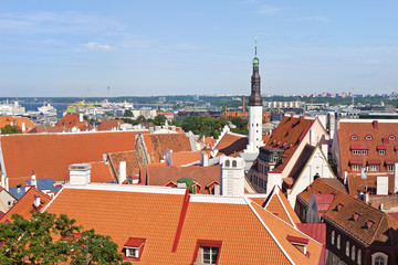 Fototapeta premium View of Tallinn oldtown, Estonia.