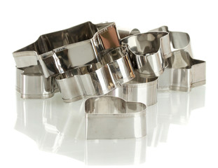 tins of cookies isolated on white background