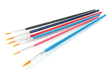 Paint brushes isolated on white