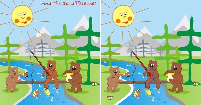 3 bears - find the 10 differences