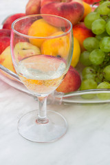 Glass of wine and fruits.CR2