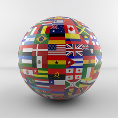 Flag Globe glossy new version