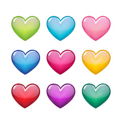Color hearts. Vector