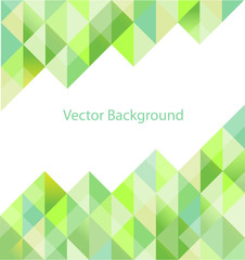 Green geometric background. Vector