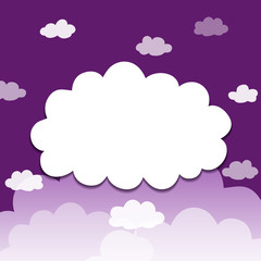 Violet cloudy background. Vector