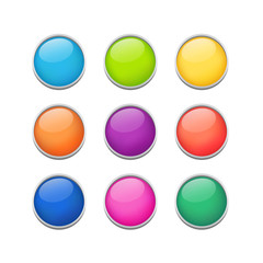 Vector color round button