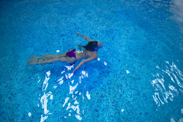 Women's swimming pool immersed in a spa