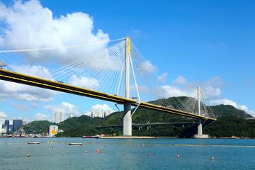 Ting Kau bridge in Hong Kong