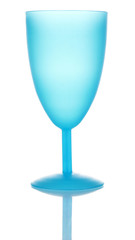 Bright plastic goblet isolated on white