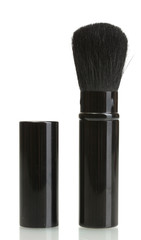 Obraz premium black brush for make-up isolated on white.