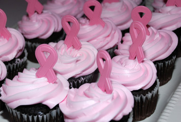 Pink Ribbon Chocolate Cupcakes