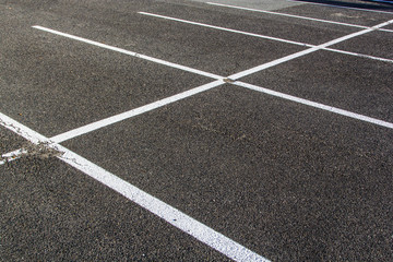 Fototapeta premium lines for parking lots drawn on the asphalt