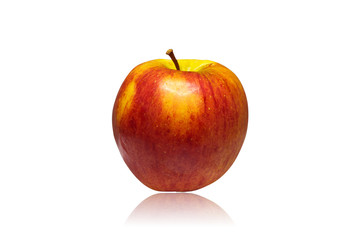 Fototapeta na wymiar Juicy red apple isolated on a white background.