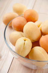 Organic apricots, studio shot
