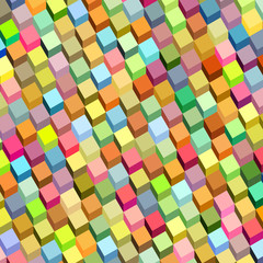 abstract cube pattern rainbow color surface backdrop