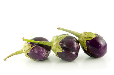 eggplants isolated on white