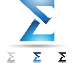 Vector illustration of abstract icons of letter E - Set 8