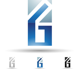 Vector illustration of abstract icons of letter G - Set 8