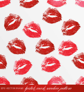 eps Vector image:lipstick mark random pattern