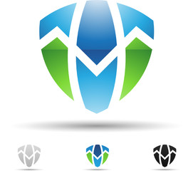 Obraz premium Vector illustration of abstract icons of letter T - Set 2