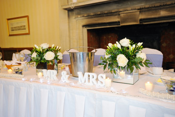 Top table at wedding