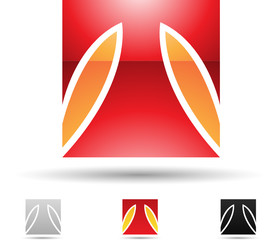 Vector illustration of abstract icons of letter T - Set 6