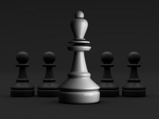Chess figures as a leadership symbol