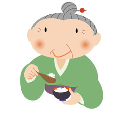おばあちゃんの知恵袋ーごはんをよそう