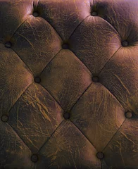 Foto op Canvas patroon en oppervlak van luxe bankleer met knoop erop © stockphoto mania