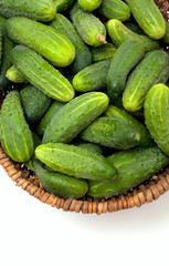cucumbers in a basket