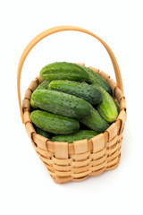 cucumbers in a basket