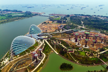 River Hongbao view from the roof top of Marina Bay Sands resort,