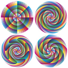 Fototapeta na wymiar Set of magic geometric vector circles