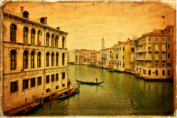 Venice - old paper - old card