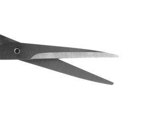 Scissors in a horisontal position close-up