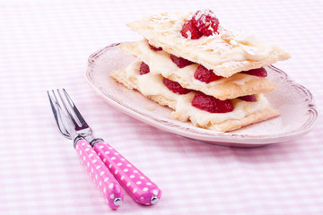 strawberry mille feuille