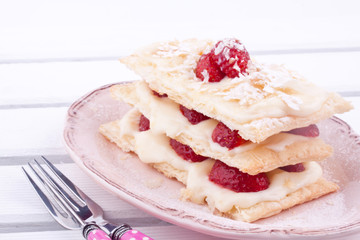strawberry mille feuille