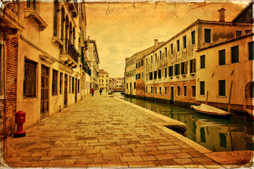 Fototapeta na wymiar Venice - old paper - old card