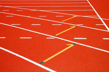 Running tracks of athletics