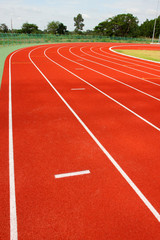 Running tracks of athletics