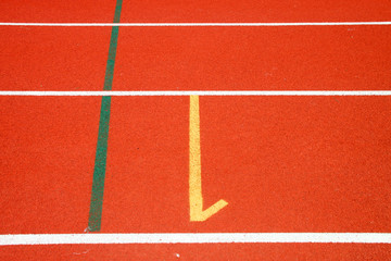 Running tracks of athletics