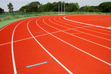 Running tracks of athletics