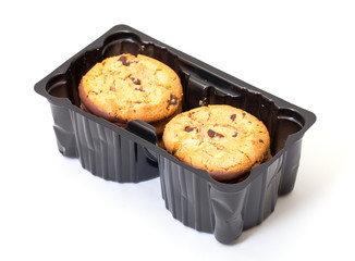 Crispy Chip Biscuits with chocolate