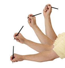 Pencil and Hand in Motion