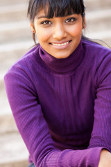 pretty teen indian girl closeup portrait